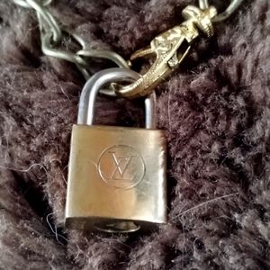 LV Louis Vuitton padlock pendant necklace
